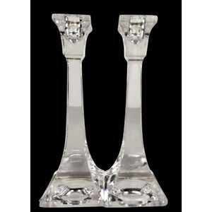 Villeroy & Boch Verdi Single Light Crystal Candlestick Taper Holder 8.5" Tall